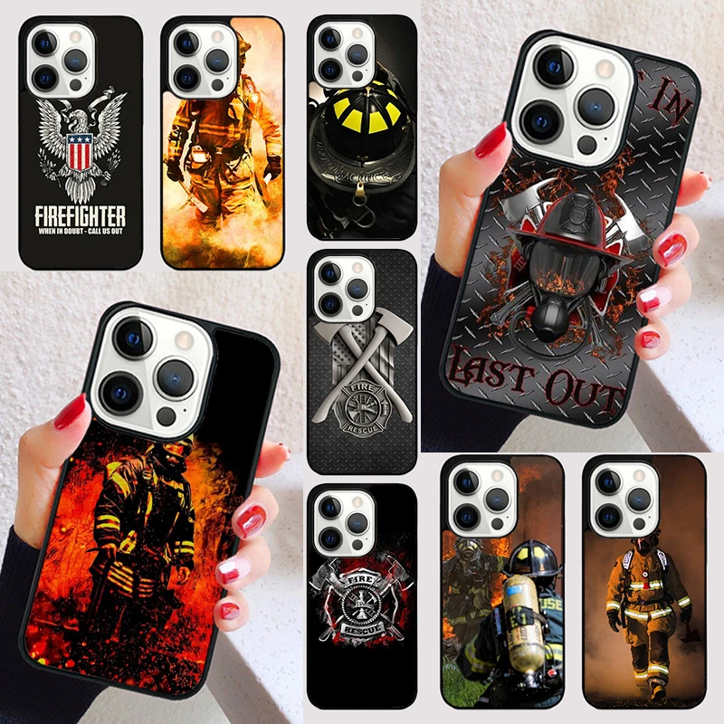 Fireman Firefighter cover For iPhone 15 16 13 12 11 14 Pro Max Mini Max SE 2020 7 8 15 16 Plus Phone Case