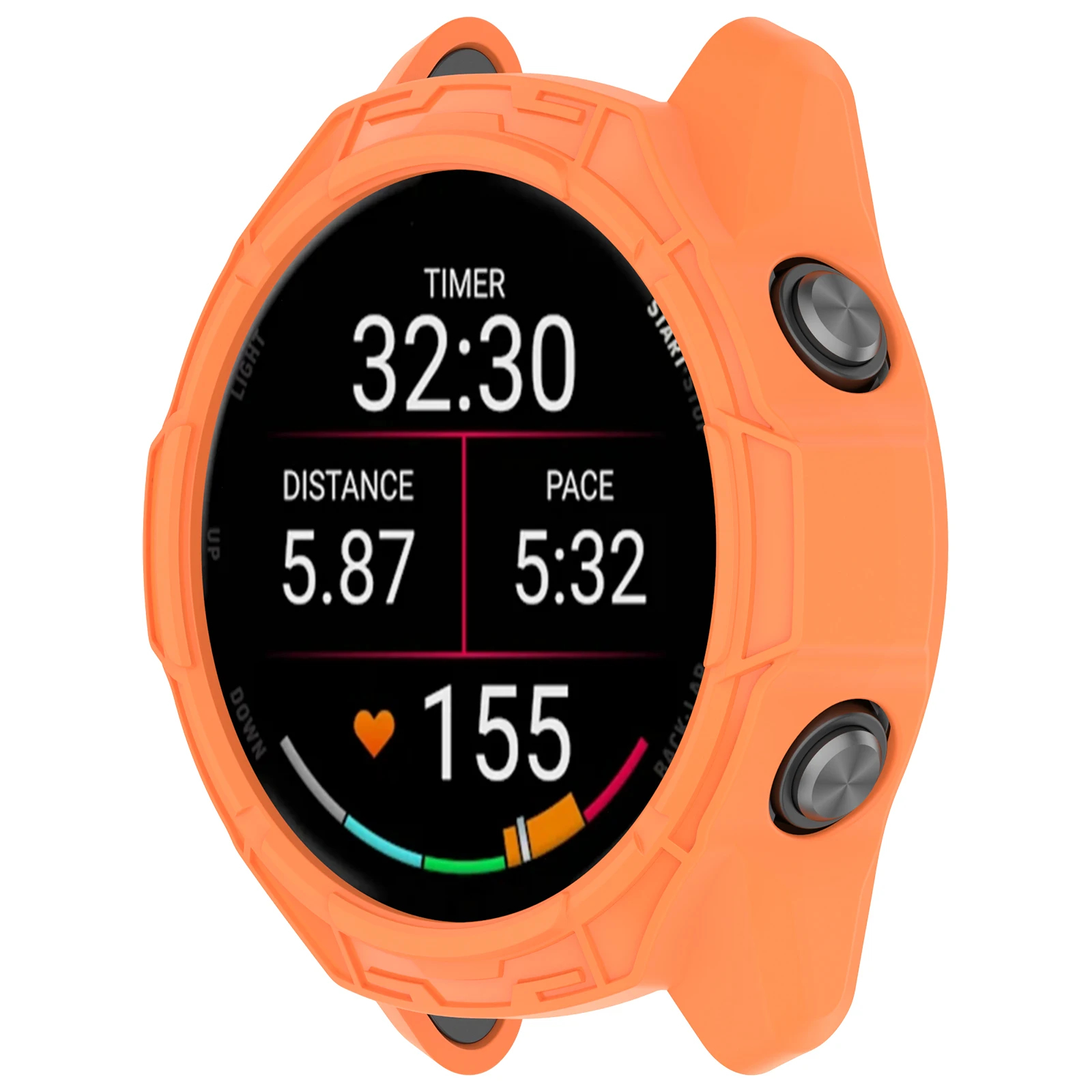 For Garmin Forerunner 570 42mm TPU Protective Case Hollow Design Shockproof Watch Cover - Orange view 4