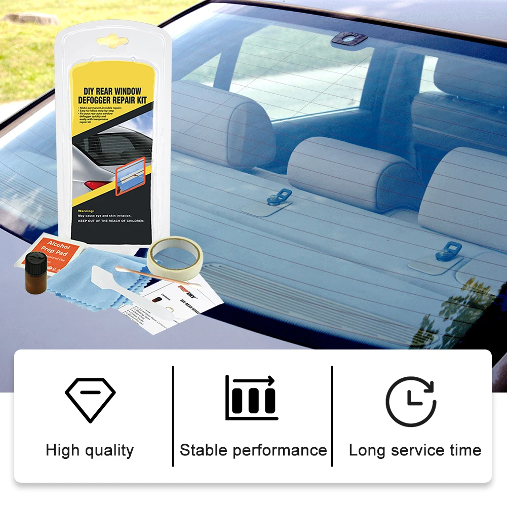 

DIY Car Rear Window Defogger Repair Kit for Car Repair Scratches Broken Grid Lines Conduct Electric Heating Hand Tool Auto Care