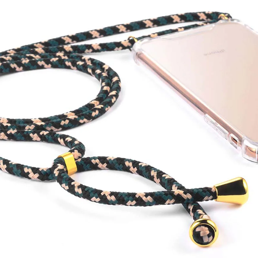 Silicone Case TPU with Necklace Crossbody Rope for Samsung Galaxy J3 J5 J7 2016 A3 A5 A7 2017 J5 Prime Note 10 Plus 8 9 Cover