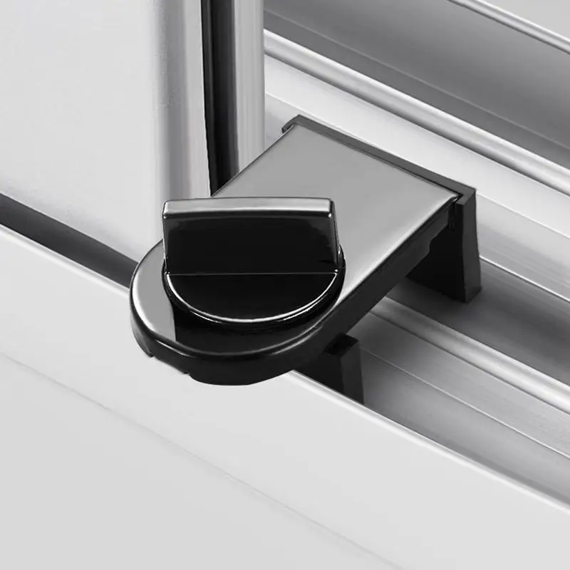 Aluminum Alloy Sliding Door and Window Lock Latch Anti-theft Anti-pinch Safety Lock Child and Pet Protection Bidirectional Fixer