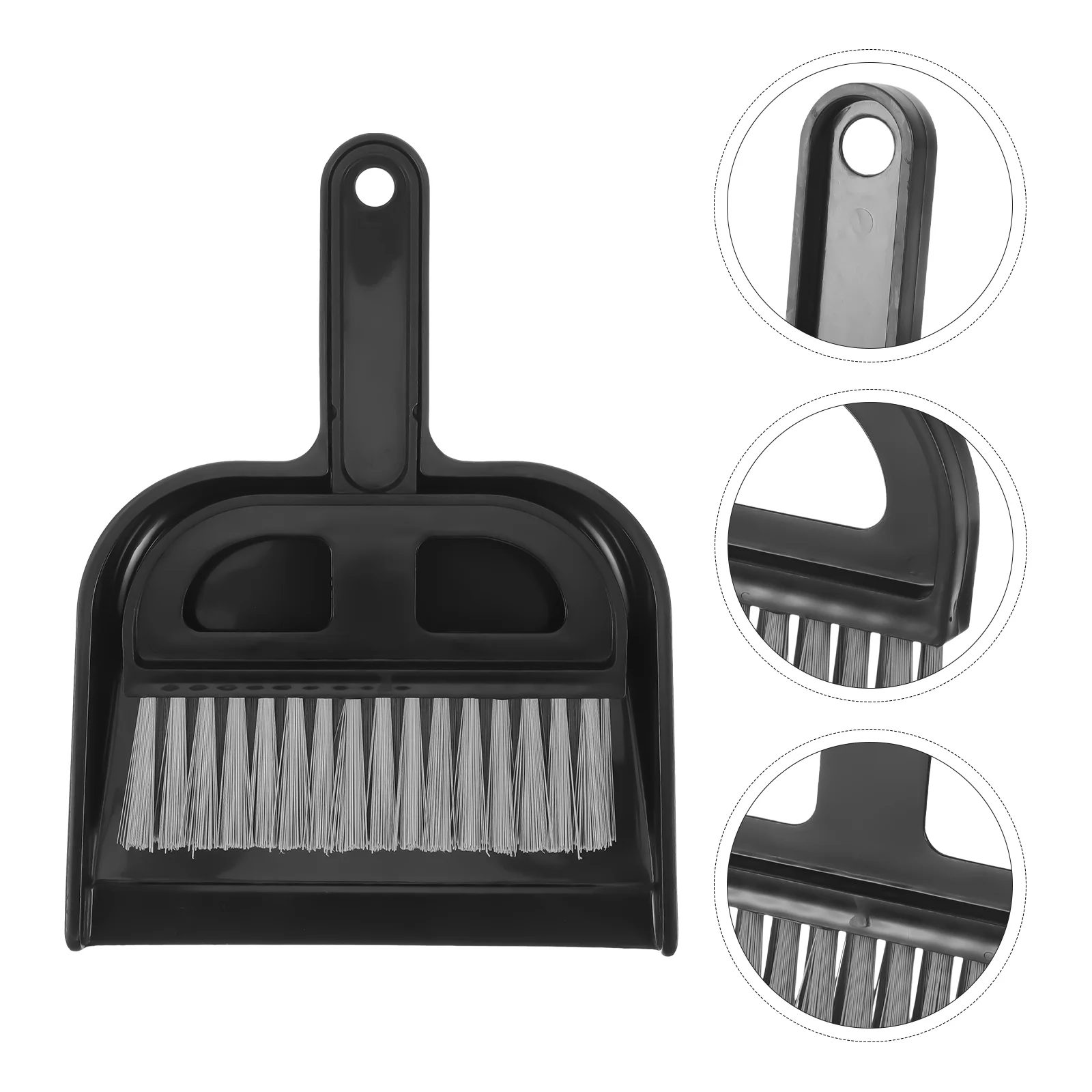 

Mini Desktop Sweep Cleaning Brush Small Broom Dustpan Set (Black) mini brush small brush mini broom dustpan