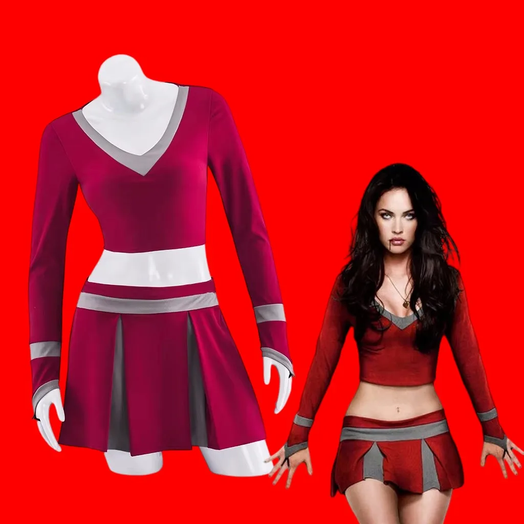 

Jennifer's Body Cosplay Jennifer Check Cheerleader Team Costume Women's School Uniform Skirts Suit Carnival Party Dancing Outfit