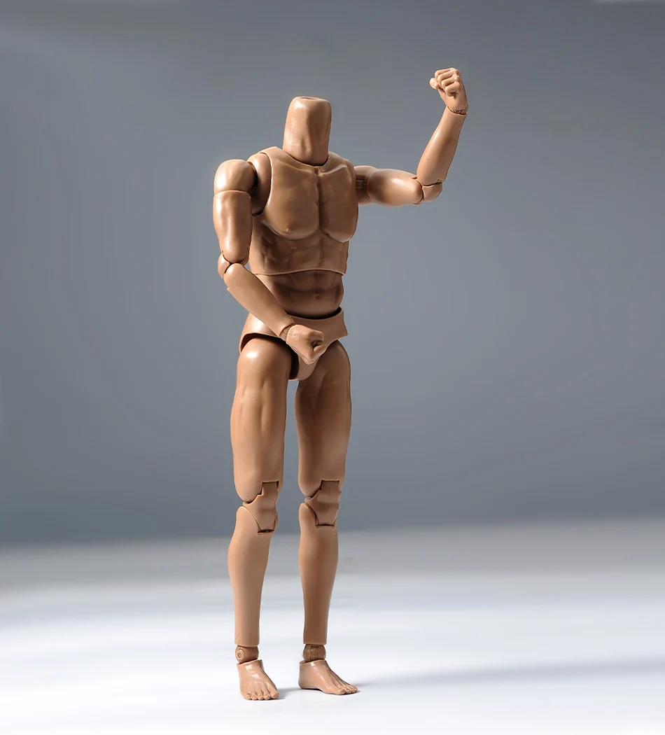 1:6 Scale durable Muscle Fitness Male Figure soldier Body Model Toys with extra hands accessory