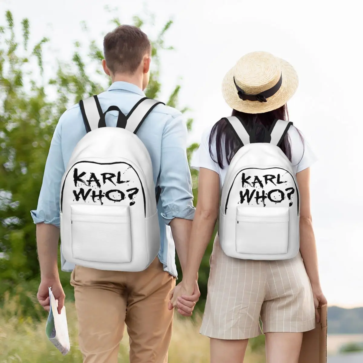 Karl, der Slogan Mode Rucksack Sport Student Business Daypack für Männer Frauen Laptop Computer Leinwand Taschen