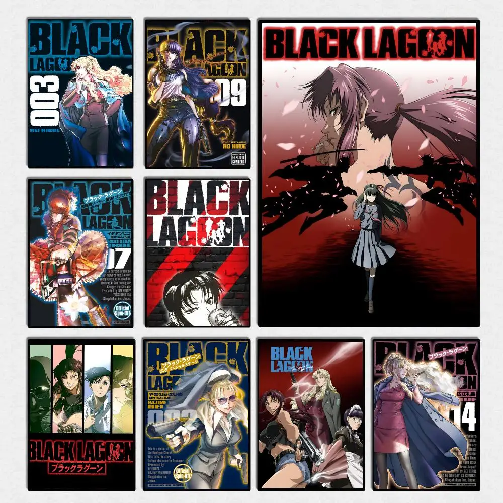 manga B-Black Lagoon Poster High Quality Wall Art for Home Office Bedroom Living Room Hallway Bar Perfect Gift Idea