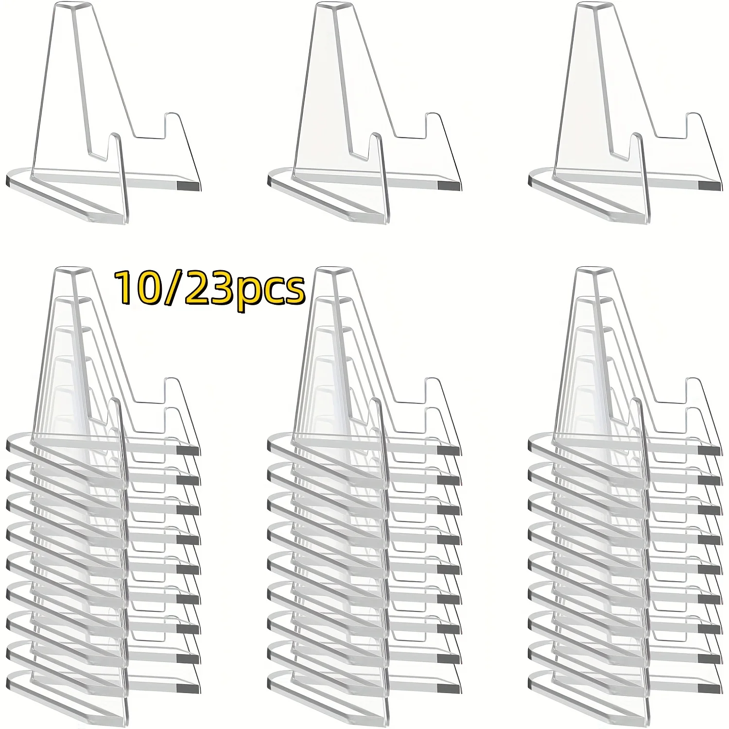 10/23pcs Clear Acrylic Card Display Stand- Mini Holder For Sports And Graded Cards, Not Electric, Card Display Stand