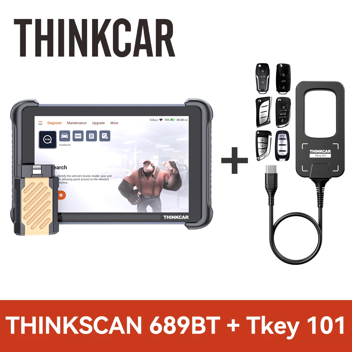Levenslange gratis updates THINKCAR THINKSCAN 689BT OBD2 Diagnose Alle Systeem Diagnose ECU Codering Bidirectionele CANFD DOIP 4+64GB