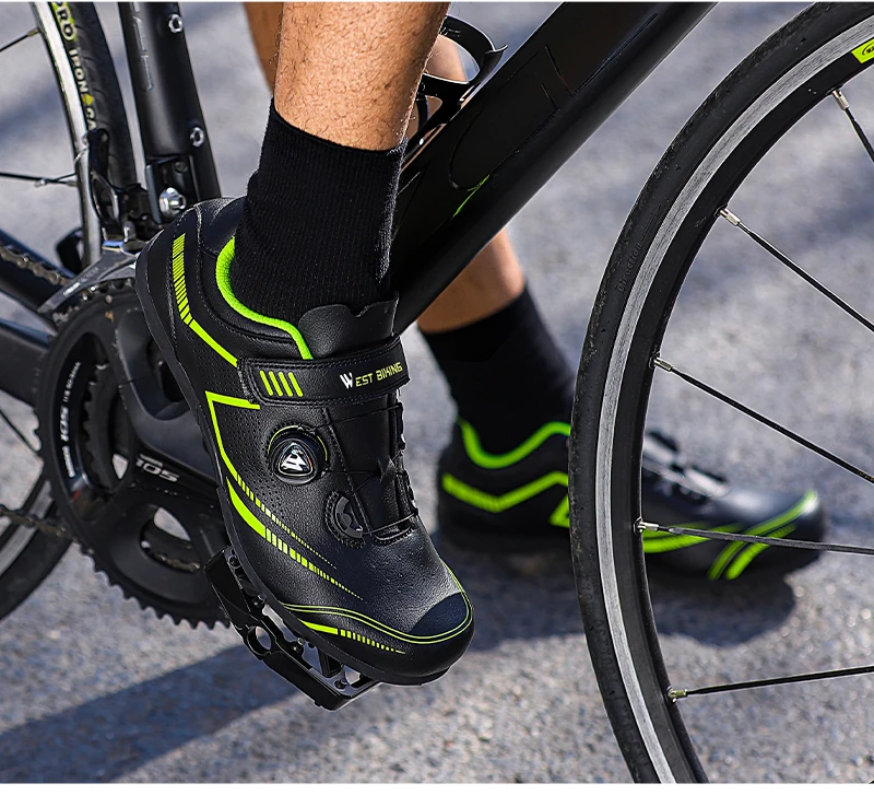 WEST BIKING Fahrradschuhe für Herren und Damen, mit Schnellwechselmechanismus, ohne Schnellspanner, für Rennräder, atmungsaktive Turnschuhe, Outdoor-Sportschuhe. – Detail 19