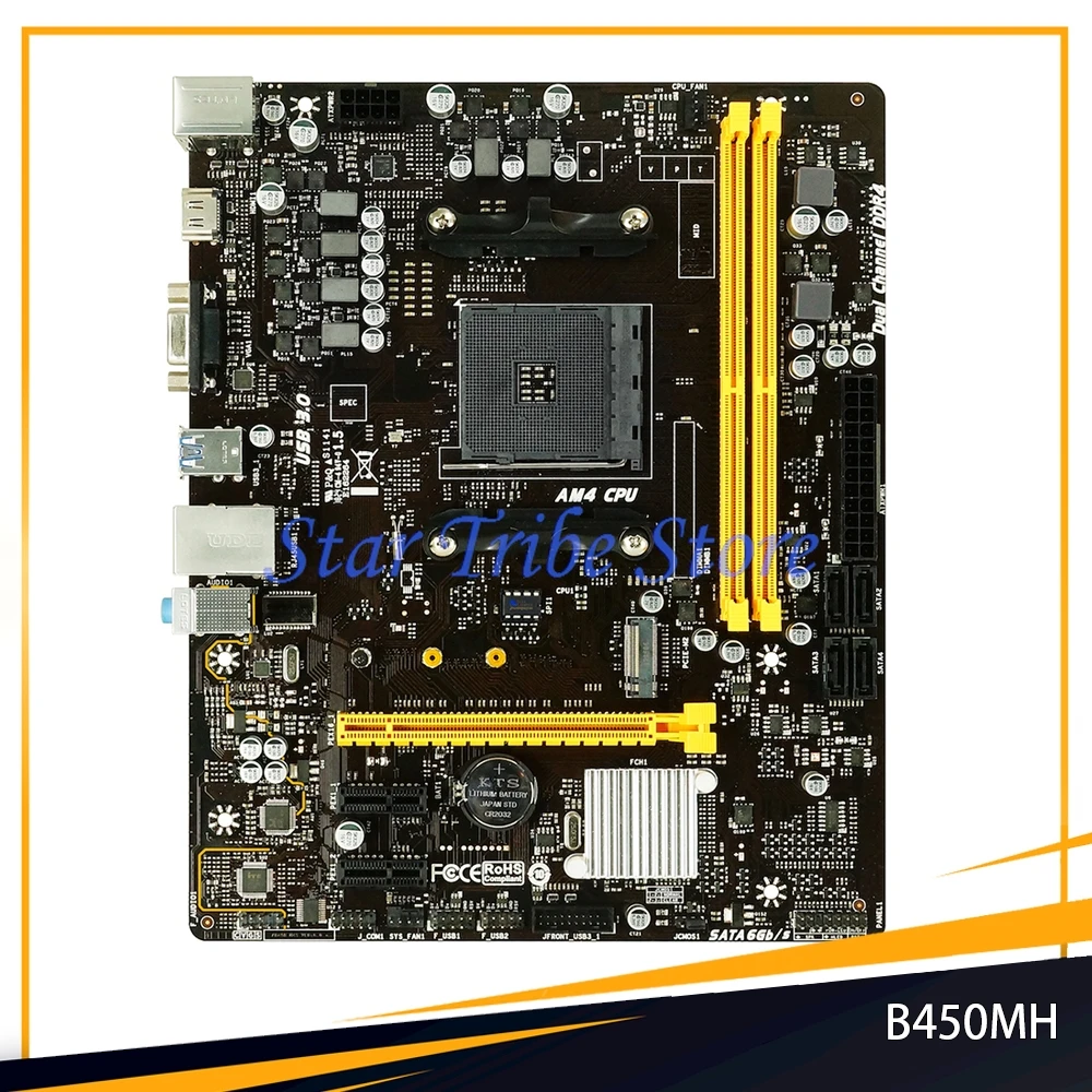 B450MH Motherboard B450 Socket AM4 DDR4 32GB Micro ATX