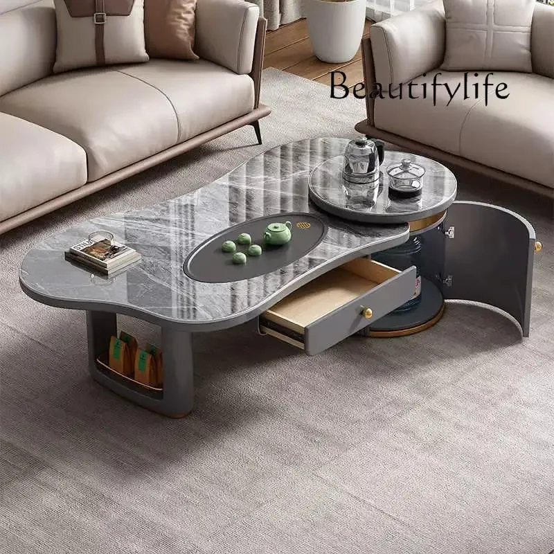 

Rock slab kung fu coffee table modern living room household cloud coffee table office tea table