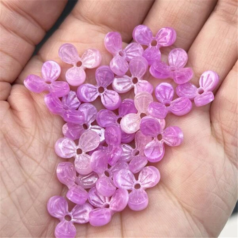 

20Pcs New Creative 10MM Acetic Acid Flower Beads Spacer Acrylic Resin Torus Bead Connectors Diy Hair Jewelry Making Acessories