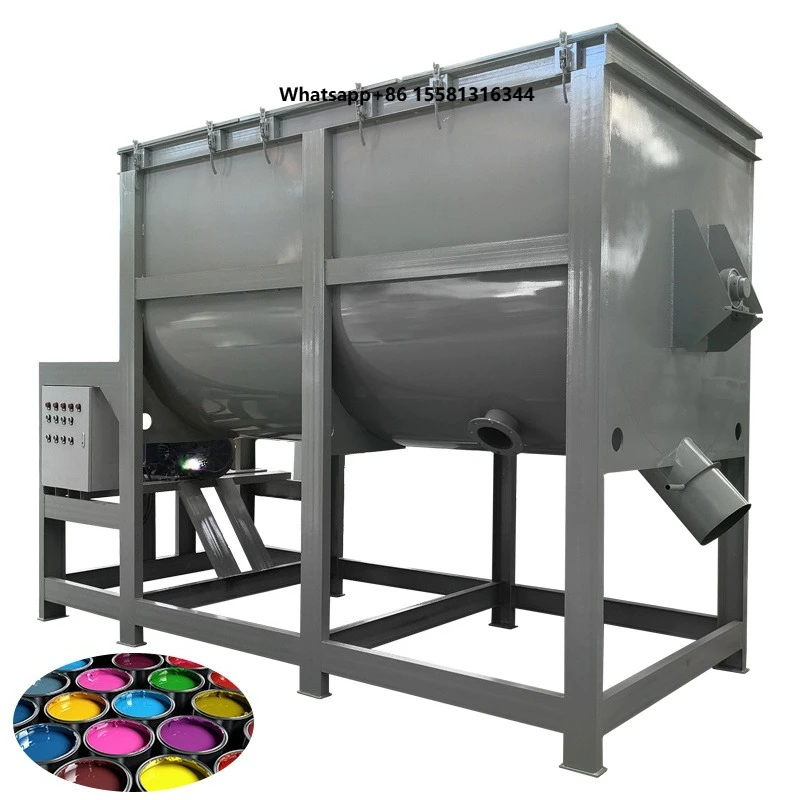 Mezcladora de polvo industrial para estuco, yeso, pintura de látex, lechada, mezcladora de cinta de yeso, mezcladora de polvo, mezcladora de alimento para animales