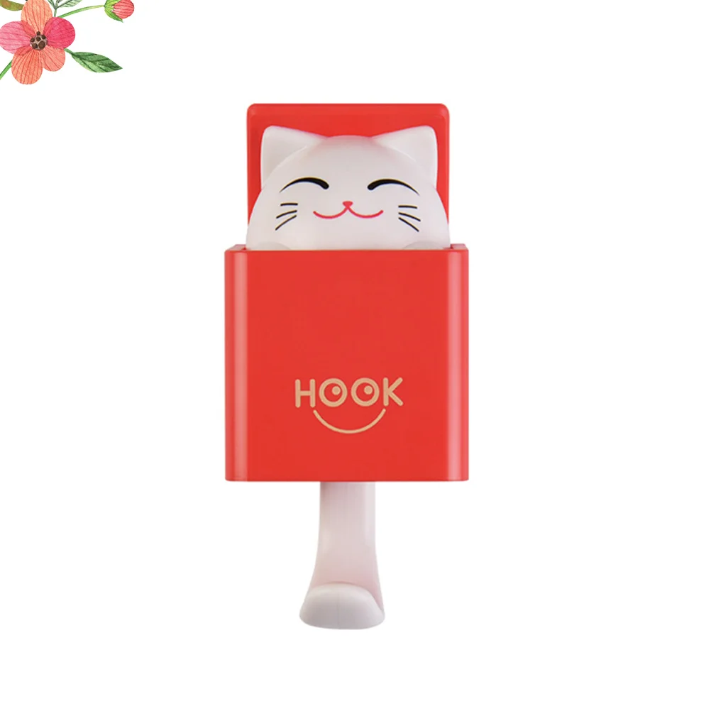 

1pc Sensor Hook Adorable Cat Hook Decorative Wall Hanger Room Hanging Hook for Home Hotel coat hook