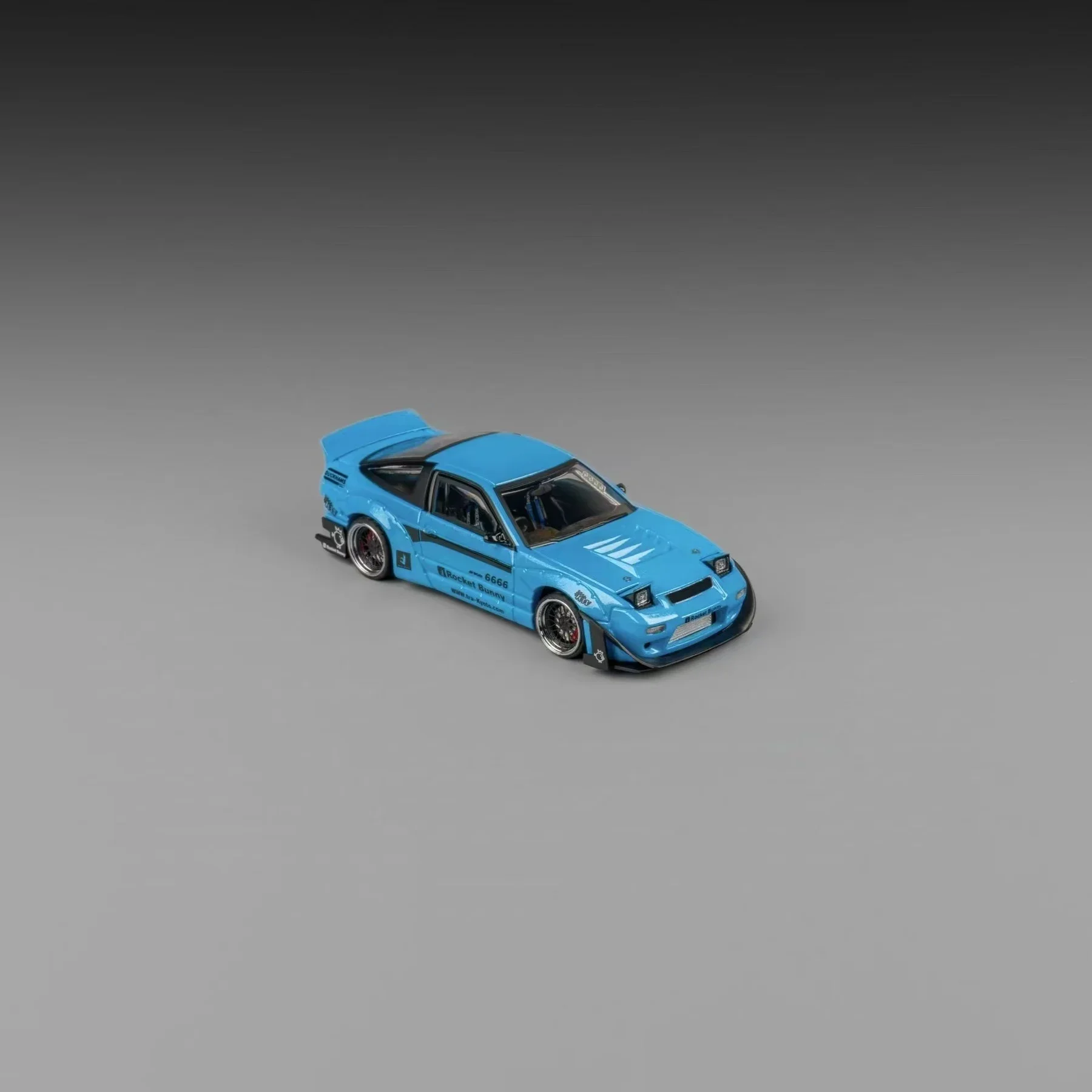 MT 1:64 Pandem S13 Silvia 180SX Type X Baby Blue Diecast Dioramaรถคอลเลกชันรุ่นของเล่นMicroTurbo