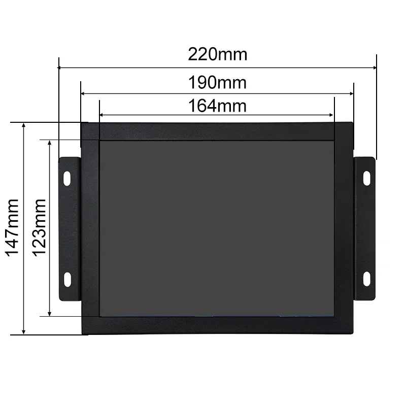 IPS led lcd touch car screen mini industrial panel PC monit.or open frame embedded metal Wall  studio speaker computer display