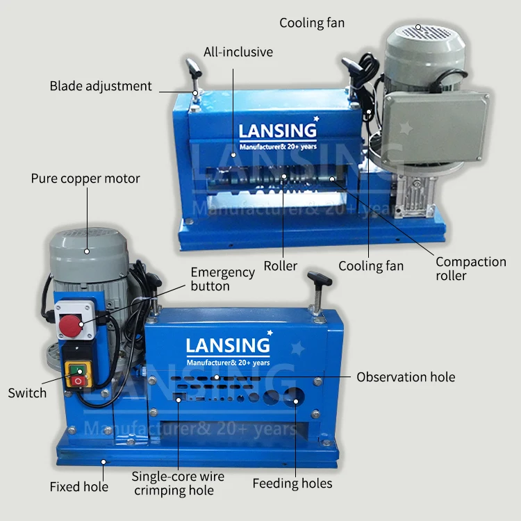 2025 Hot Selling High Level Copper Cable M40-1 Wire Stripping Cutting Recycling Machine For Copper Recycling Market
