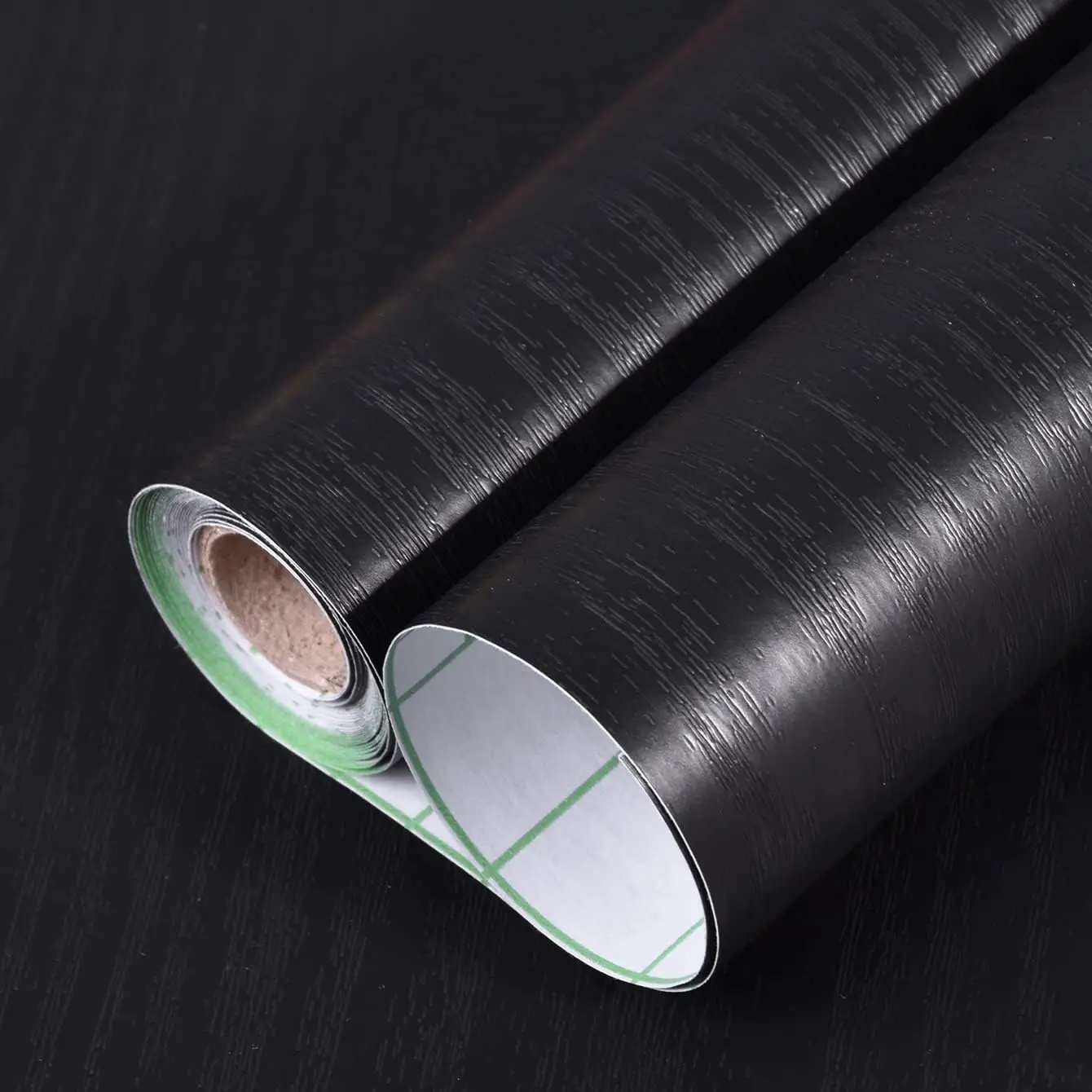 Self-Adhesive Film Wood Look Black Vintage Wallpaper Adhesive Film Furniture Film Wood Cabinet Films Door Wood Look Wallpaper Wa