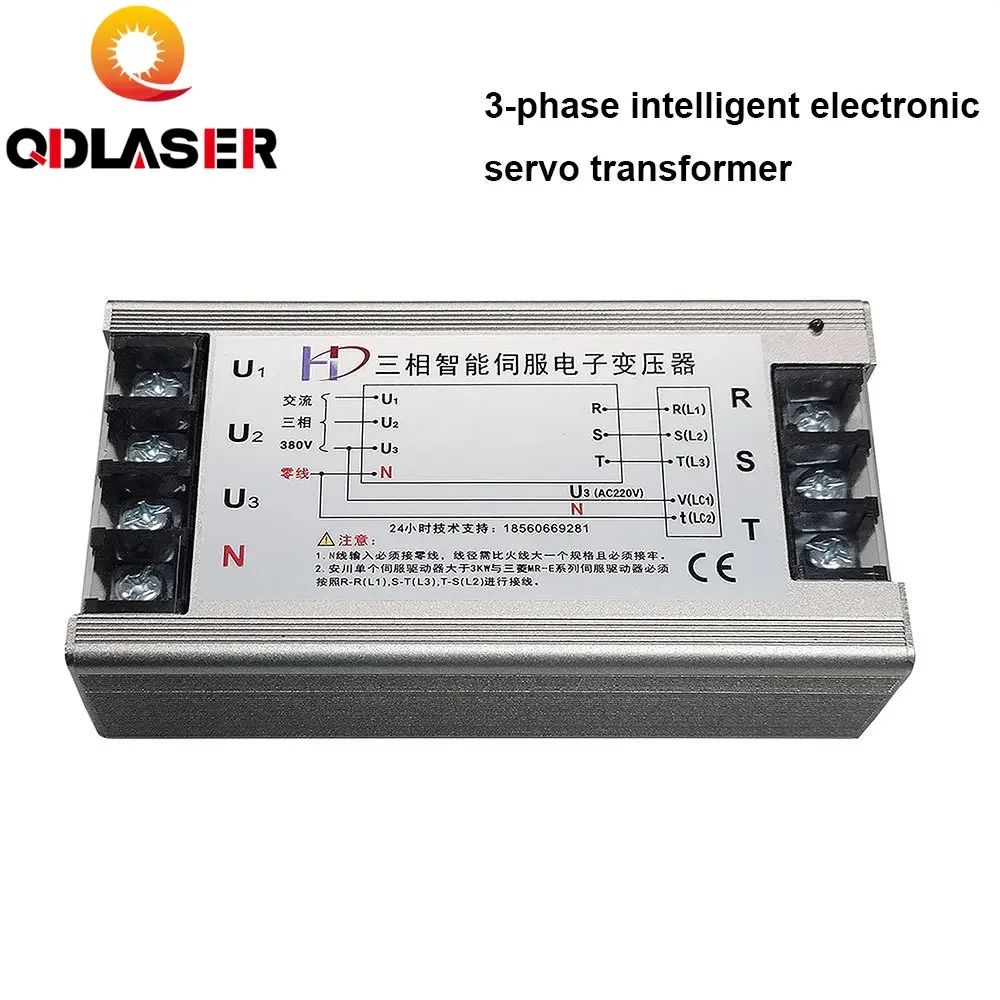 QDLASER 2KW-30KW 3-phase intelligent electronic servo transformer 380V to 220V 4KW/5KW/6KW/9KW Frequency of use: 50HZ / 60HZ