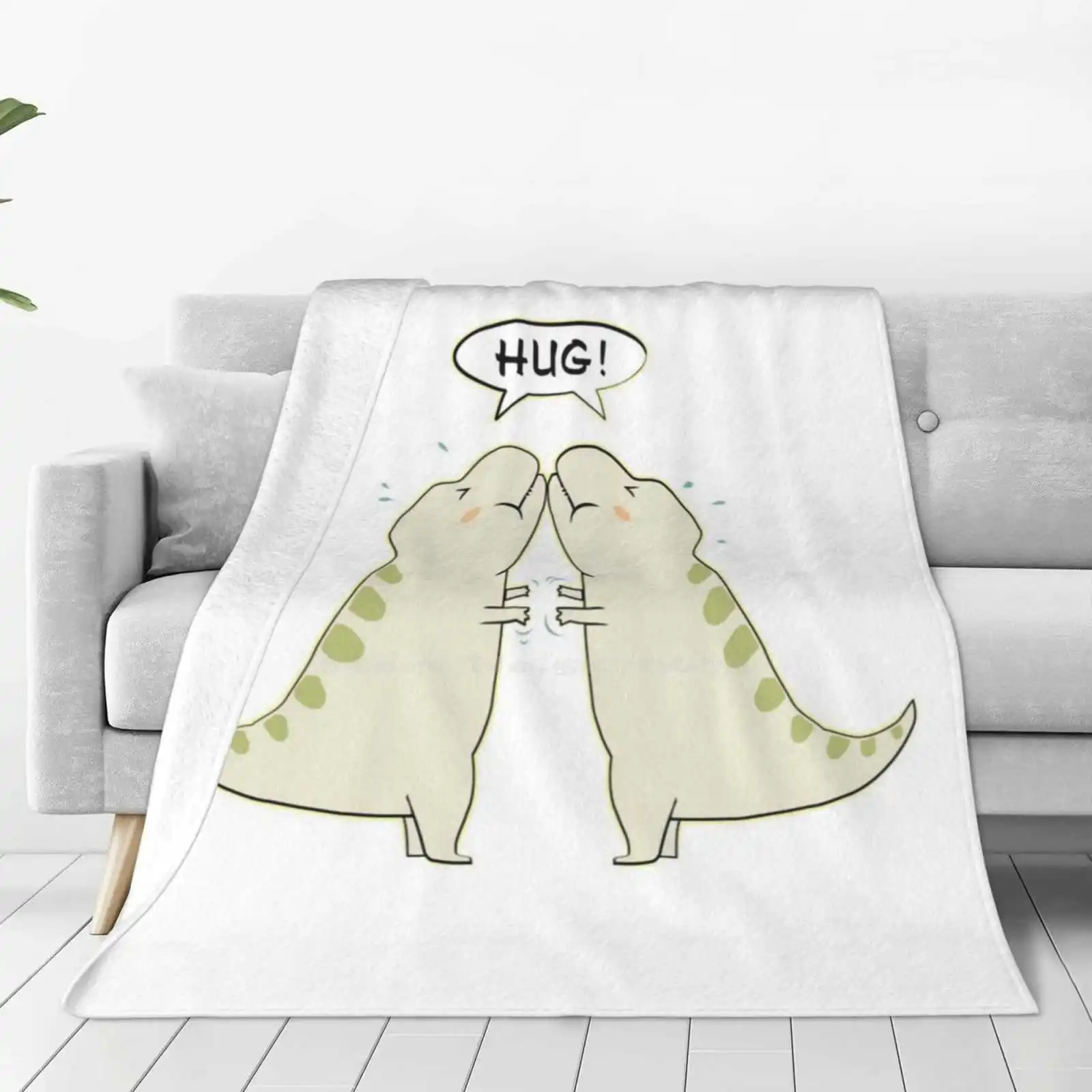 T Rex Hug Shaggy Throw Soft Warm Blanket Sofa/Bed/Travel Love Gifts Cool Cute Motivational Friendship Funny Hate Irony Love