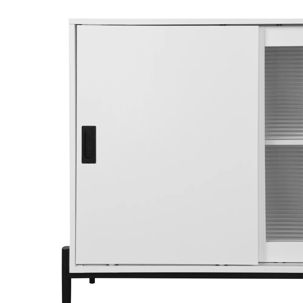 Glas-Schiebetür, 3 Schubladen, modernes Sideboard, Küche, Buffetschrank für Flure, Eingänge, Küche, Arbeitszimmer – Detail 12