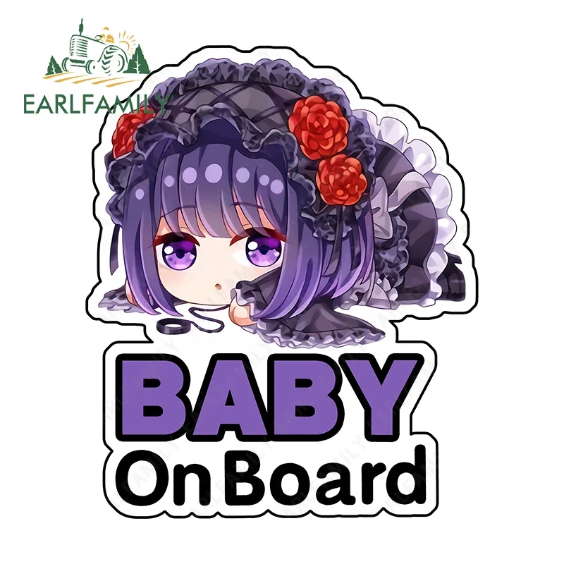 EARLFAMILY Marin Kitagawa Baby on Board Fine Decals Eye-Catching Decals Practical Waterproof Vinyl Warnning Car Windows Decor