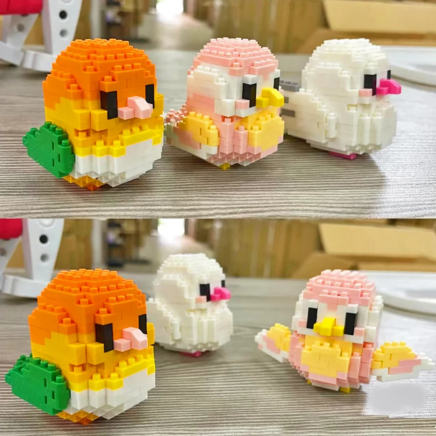 Creative DIY Cartoon Cute Birds, Parrots, Sparrows, Animal Building Blocks, Bird Assembly Model Toys, Home Decoration Gifts image 4