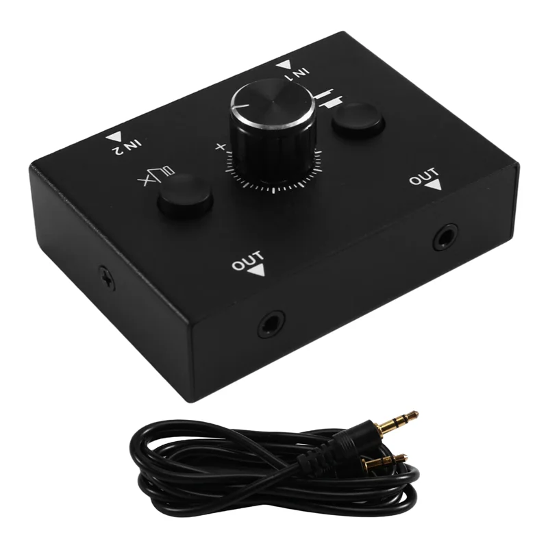 كامل الصوت التبديل الصوت التبديل الفاصل مع 3.5 مللي متر جاك الصوت التبديل 2 المدخلات 1 الناتج التناظرية ستيريو Aux التبديل الصوت سبليت