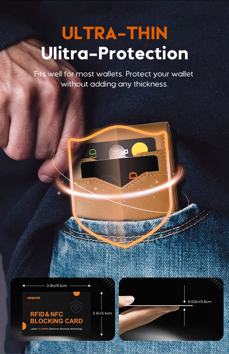 2/4 Stück ultradünne RFID-blockierende Karte zum Schutz Ihrer Kreditkarte, Diebstahlsicherung, Etikett, Bankkartenschutz, Abzeichen, Signalisolierung – Detail 5