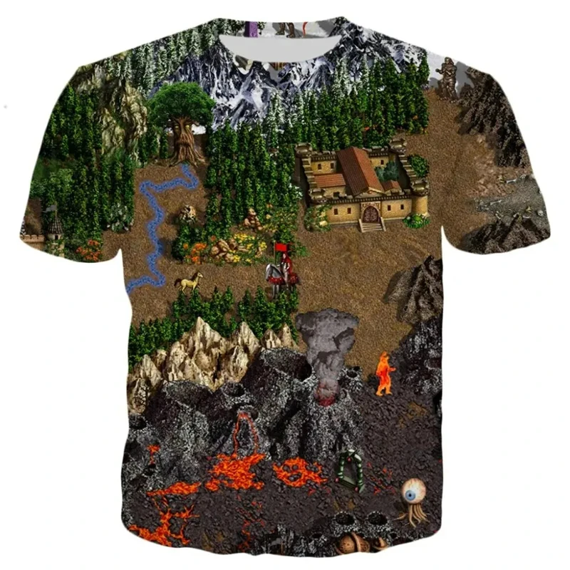 Summer Game Heroes Of Might And Magic 3D Print T-Shirt Streetwear Men Women Fashion Short Sleeve T Shirt Kids Tees Tops Clothing