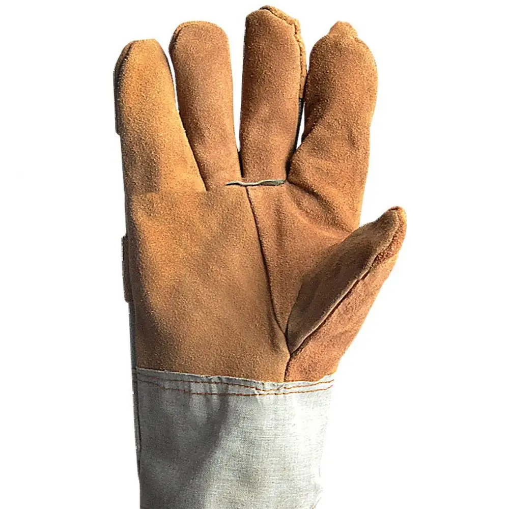 

1 Pair Abrasion Resistant Leather Work Gloves Labor Protection Thickened Gardening Gloves Heat Resistant Puncture Resistant