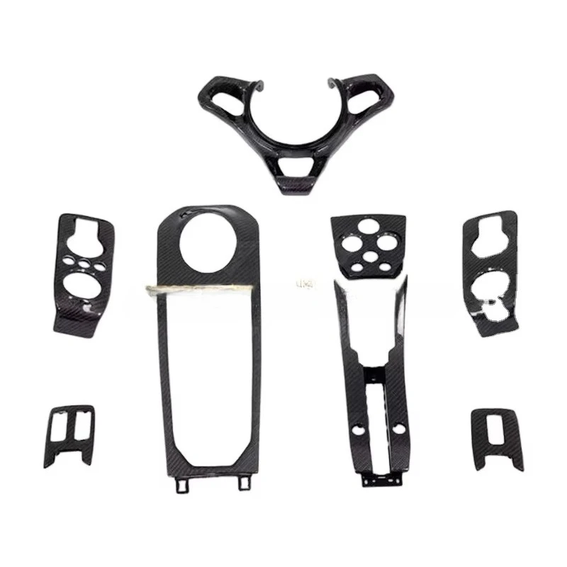 

MP4 650S Dry Carbon Fiber Interior Kits Steering Wheel Trim Center Control Cover Car Window Lift Button Trim