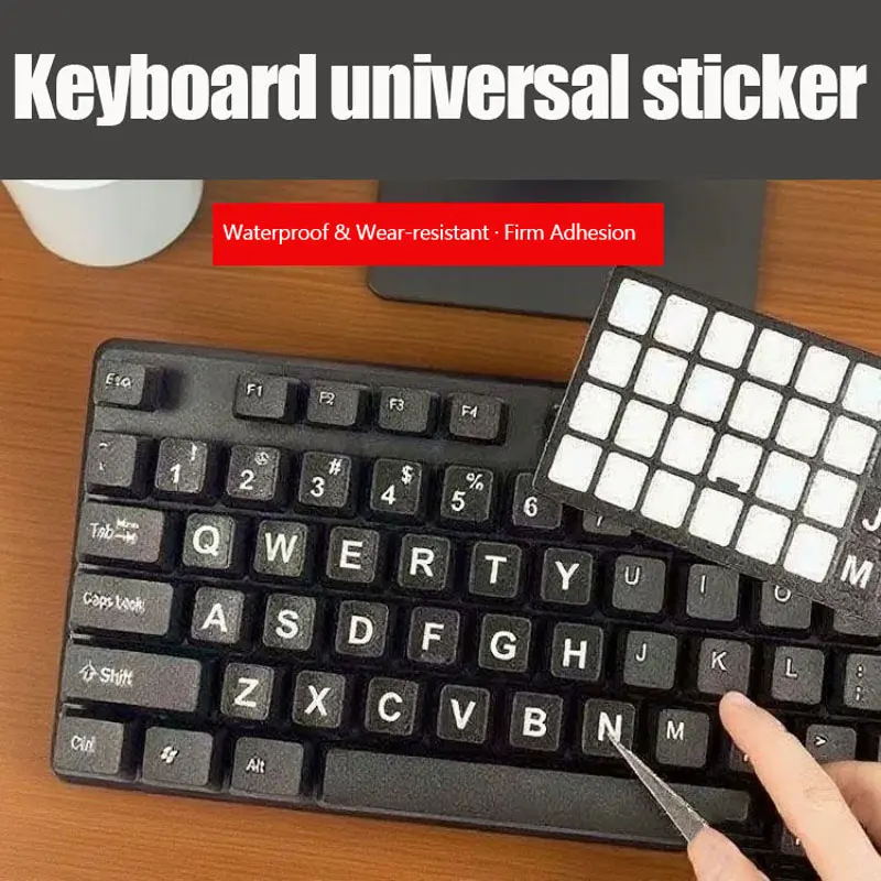 Keyboard Letter Stickers, Computer Keyboard Keycaps Repair Stickers, English Stickers, Notebook Frosted Self-Adhesive Stickers