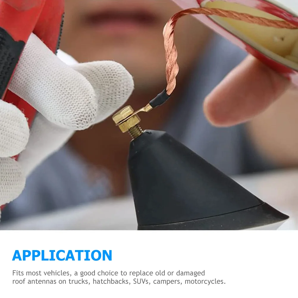 

Shark Fin Antenna Premium Metal Auto Roof Aerial Enhanced Radio Signal Reception For Suv Truck Camper Motorcycle Car Accessories