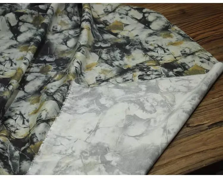 

1 ярд, высокое качество, медная проволочная ткань с амиаком, абстрактная живопись, тушь, живопись, платье, рубашка, сумка, ткань Cheongsam для материала