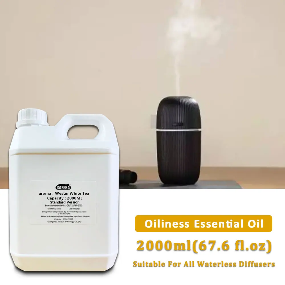 GAFERA 2000ml (67.6 fl.oz) White Tea Essential Oils - For All Waterless Diffuser, Fragrance Machine Replenish Aromatherapy Oil