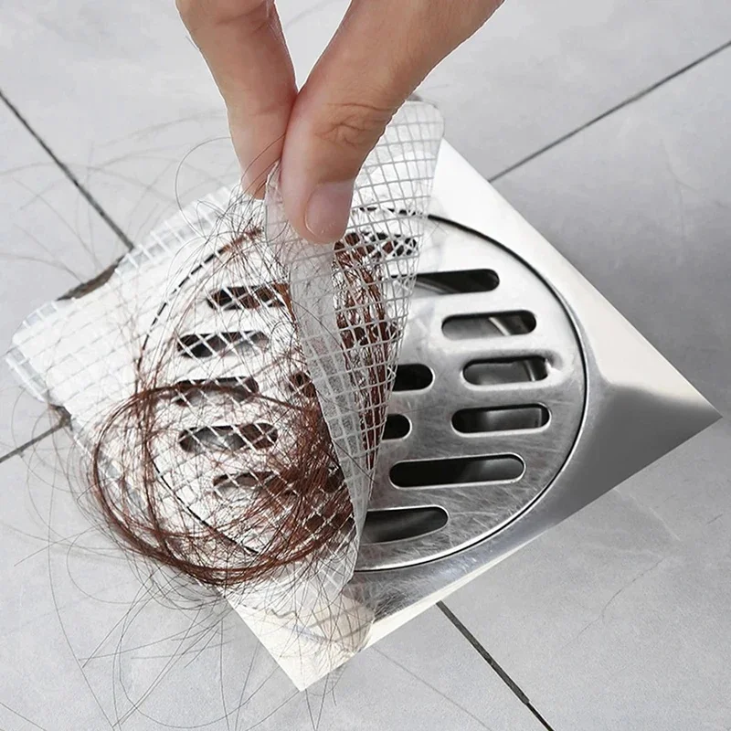 10-50pc Disposable Mesh Floor Drain Stickers Hair Catcher Stopper Bathroom Shower Drain Cover Anti-blocking Filter Sink Strainer - view 2