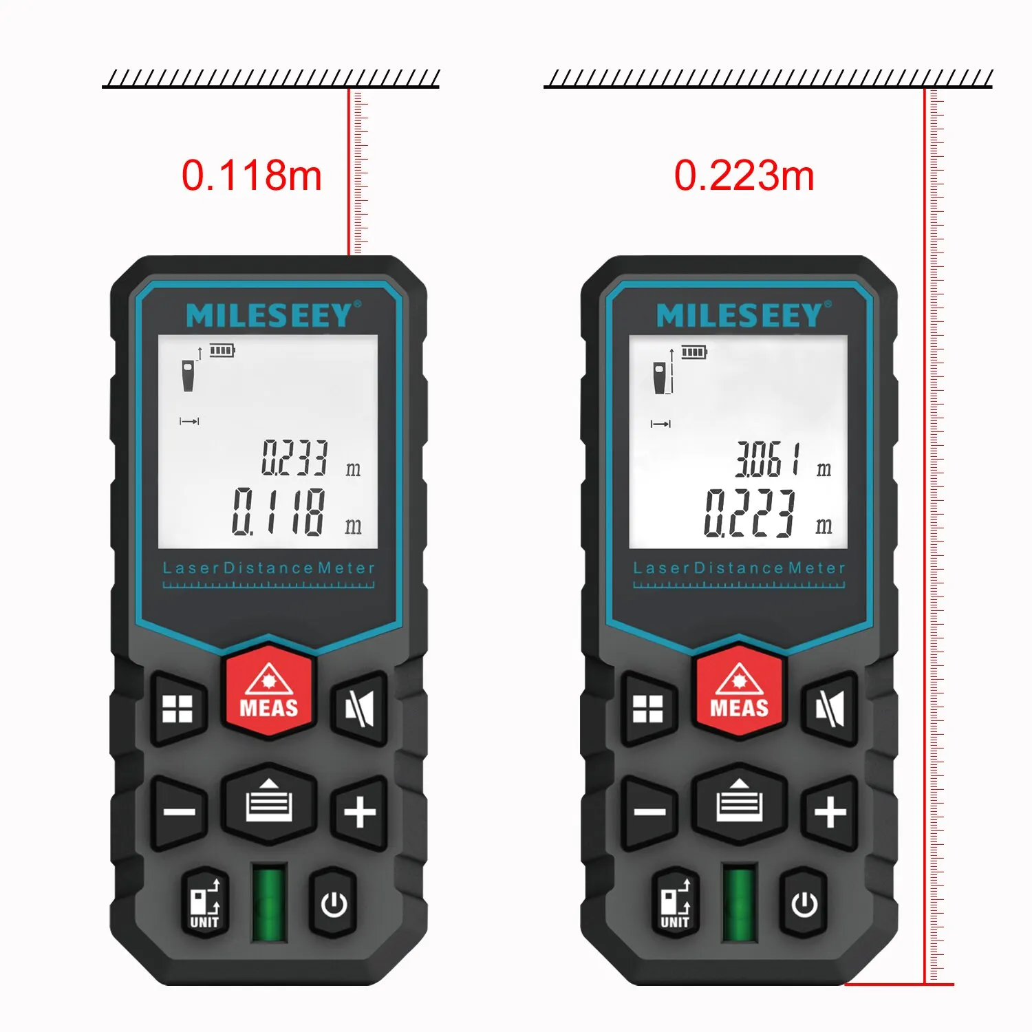 Mileseey X5 Laser Distance Meter Roulette Digital Tape Rangefinder Level Bubble Trena Metro Range Finder Measuring Tools