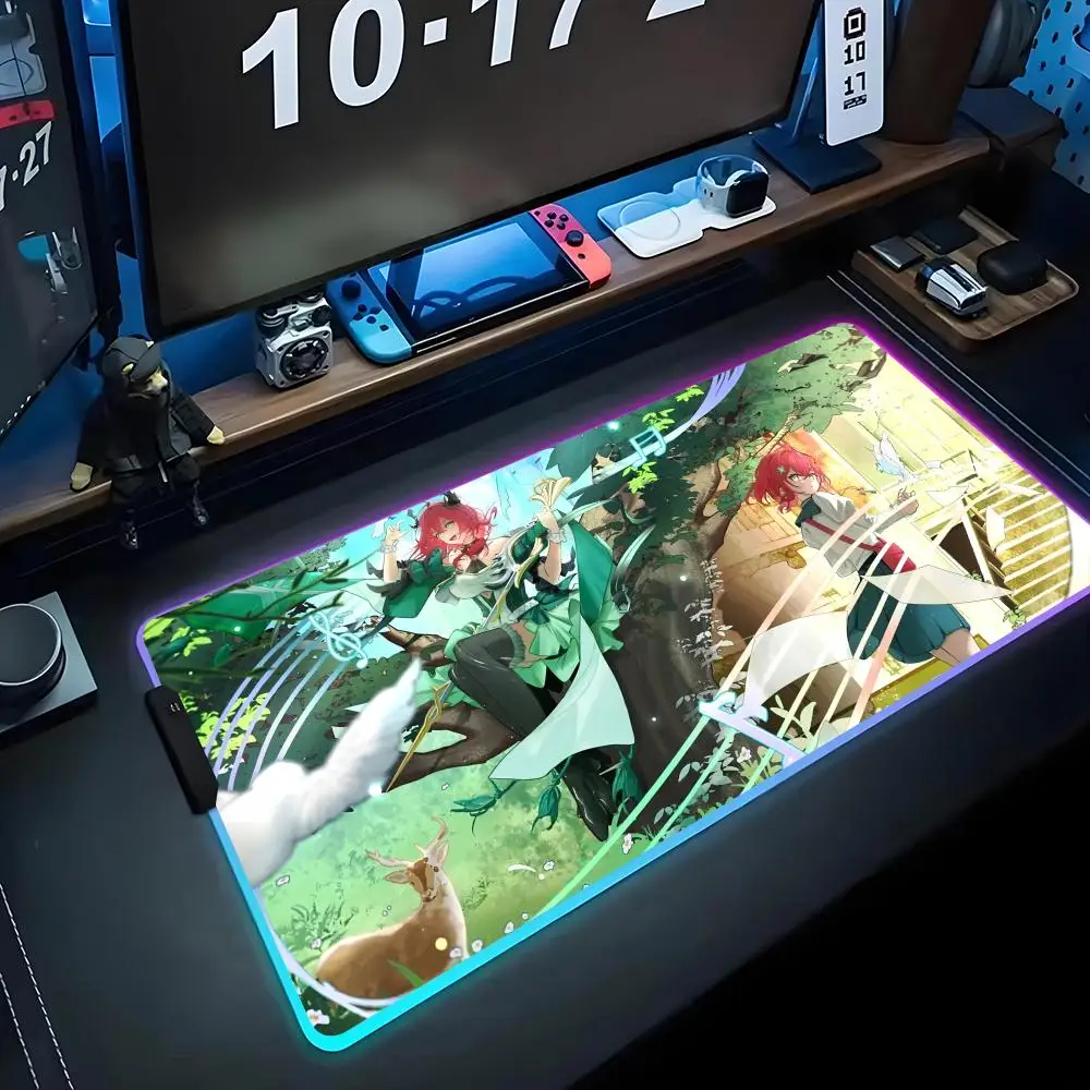 

Игровой коврик для мыши ciaccona RGB с LED-подсветкой, большой светящийся коврик для ПК, настольный коврик для мыши, большой коврик для клавиатуры, настольный коврик с подсветкой