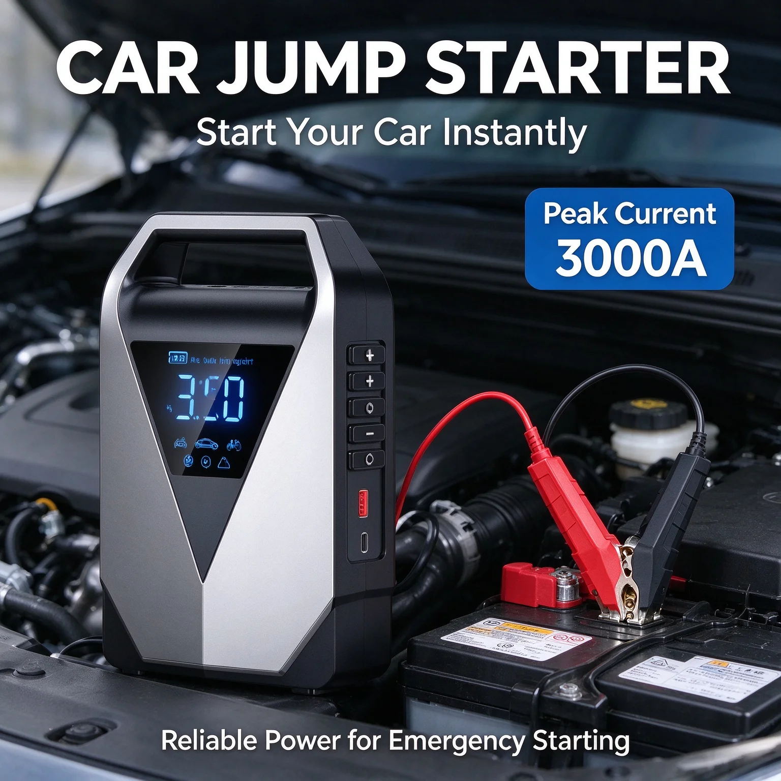 High Capacity Multi-Function 40000mAh Power Bank Car Jump Starter & Air Compressor Emergency Battery Booster for Gas&Diesel Car