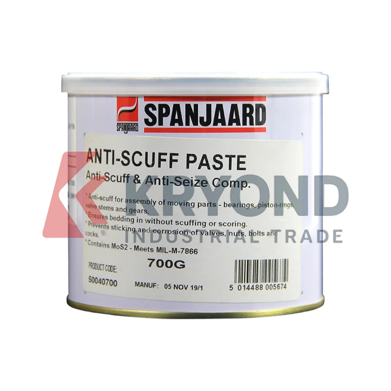 SPANJAARD Anti Scuff Paste 700g Molybdenum Disulfide Assembly Compound for Bearings Gears Splines and Industrial Equipment