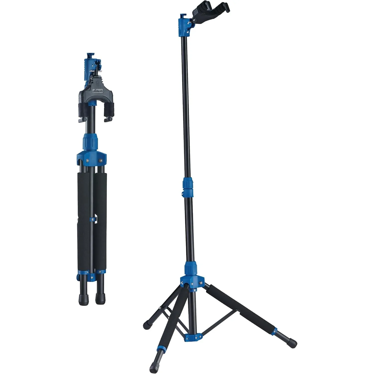 

Folding Guitar Stand with Auto-Lock System, Heavy Duty Tripod for Bass, Acoustic, Electric, Classical Guitar or Ukulele, Holds