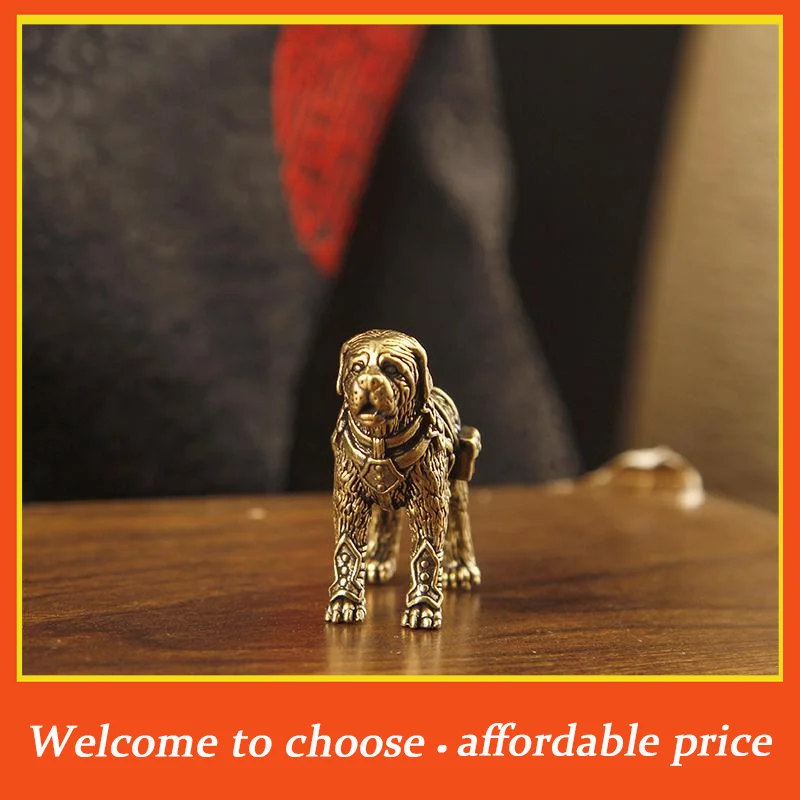 Labrador Retriever Mini Brass Figurine Vintage Cute Puppy Statue Tiny Desktop Ornament Perfect Gift for Pet Owners Home Desk De