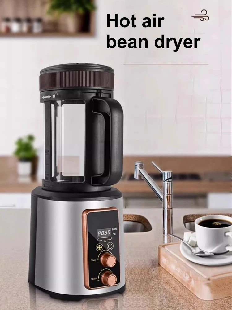 Small Full-Automatic Coffee Bean Roaster Hot Air Coffee Roaster Household Coffee Bean Electromechanical Household Double Knob