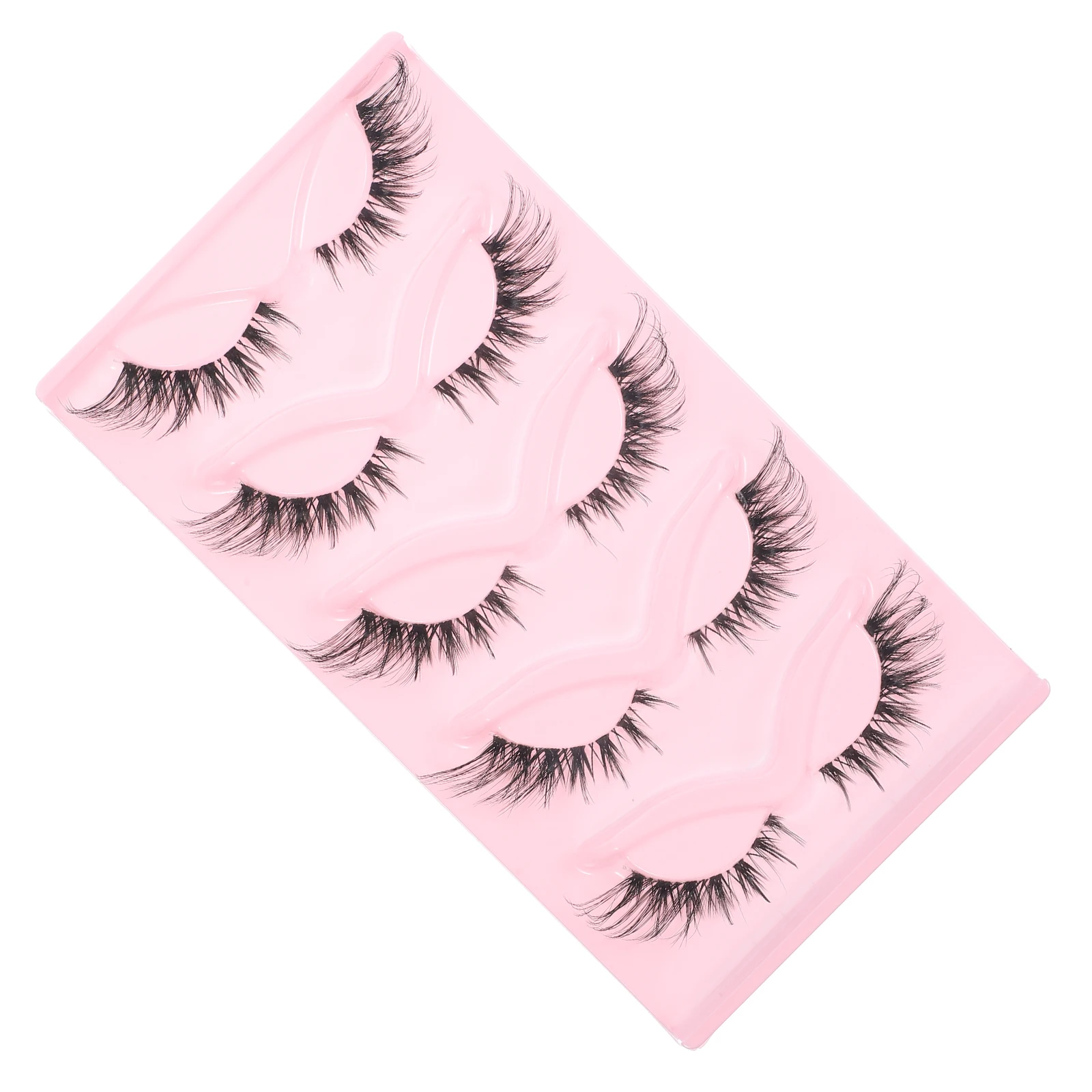 

5Pairs Fake Eyelashes Light Comfortable False Lash Strips Classic Design Easy Application Eyelash Extensions Natural Look Bulk