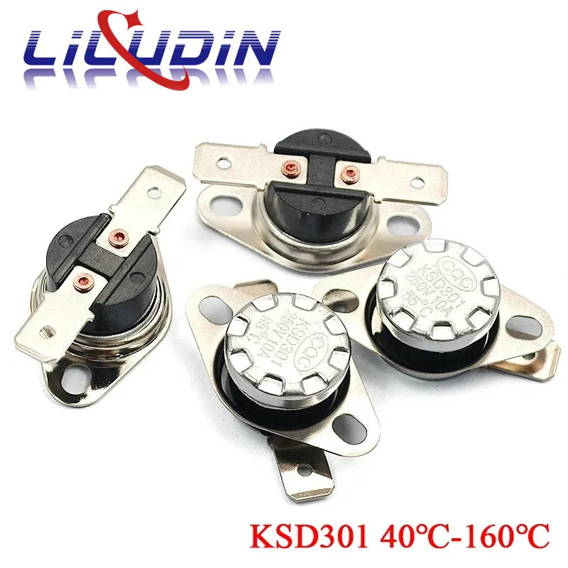 Bimetal thermostat KSD301 0C~350C Temperature Switch Thermal Control 75C 85C 95C 105C 125C 135C 145C 180C 250C 300C 350C Degree