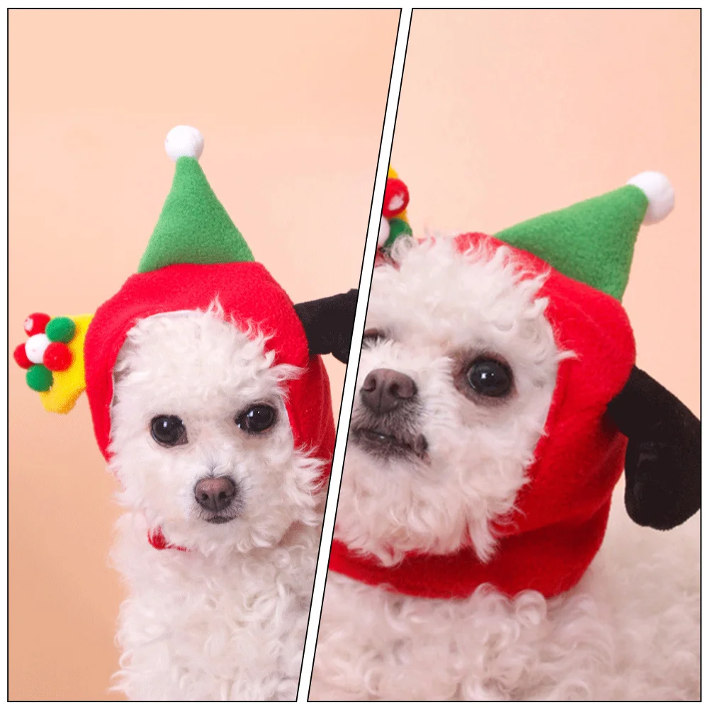 

Pet Headwear Cartoon Cat Hat Xmas Party Puppy Costume Cap Lovely Pet Hat for Festive Occasions Xmas Dog Cap Cat Headdress