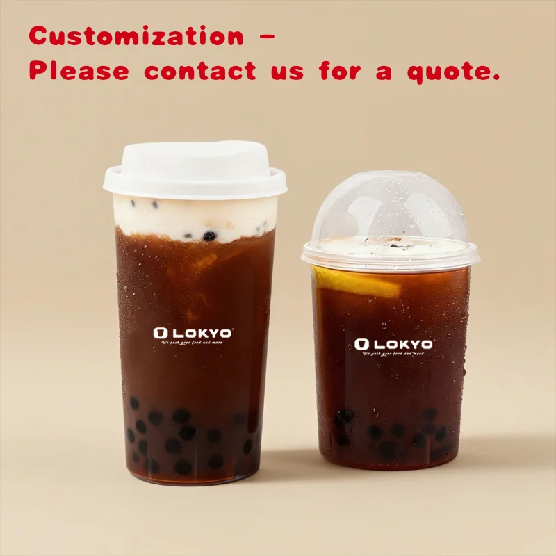 

custom.LOKYO Custom 500/700ml Disposable PP Smoothie Bubble Boba Milk Tea Coffee Personalized Plastic Cups