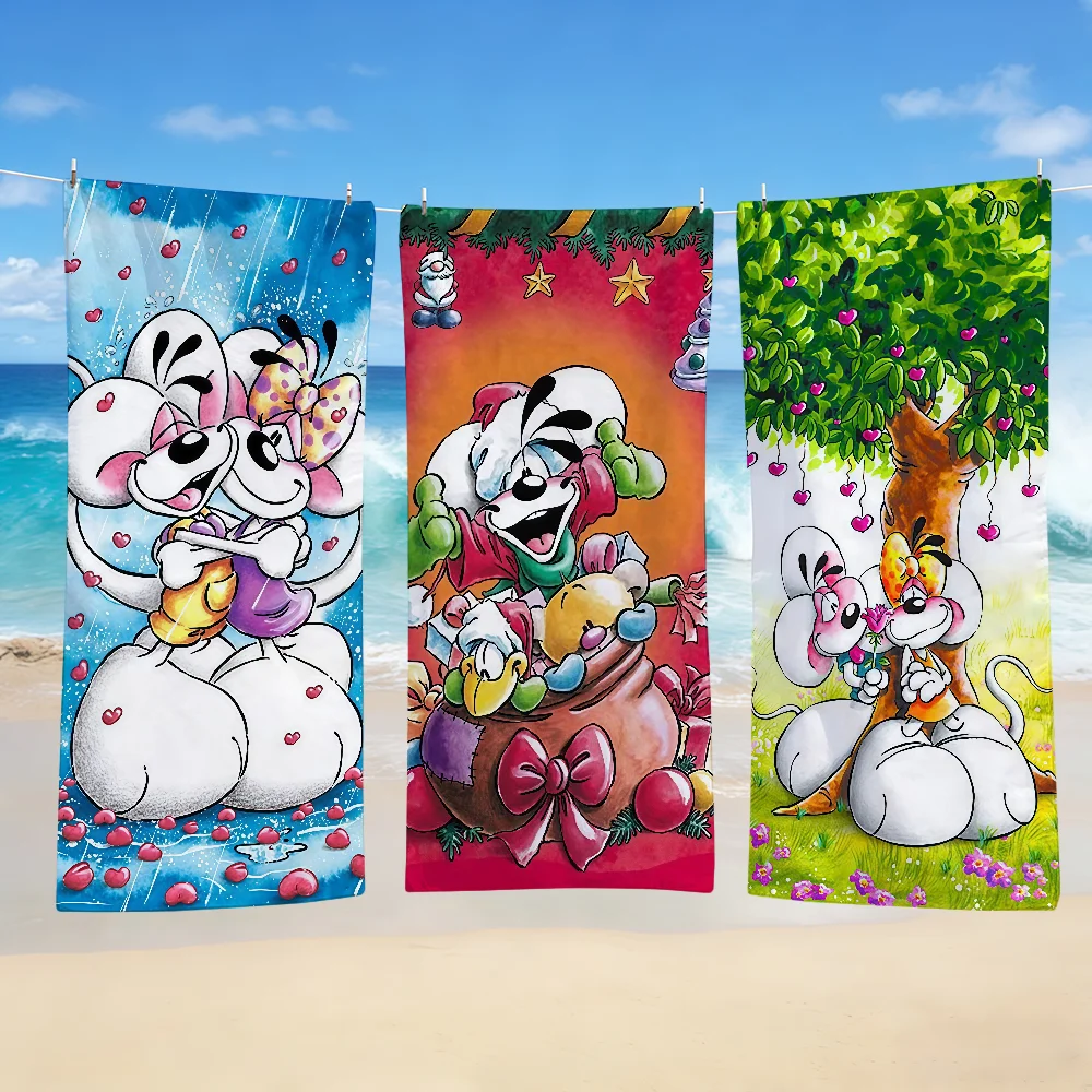 Serviette de plage en Microfibre, dessin animé, légère, séchage rapide, D-DiddlS-ES, bain Super absorbant, pour Camping, voyage, natation