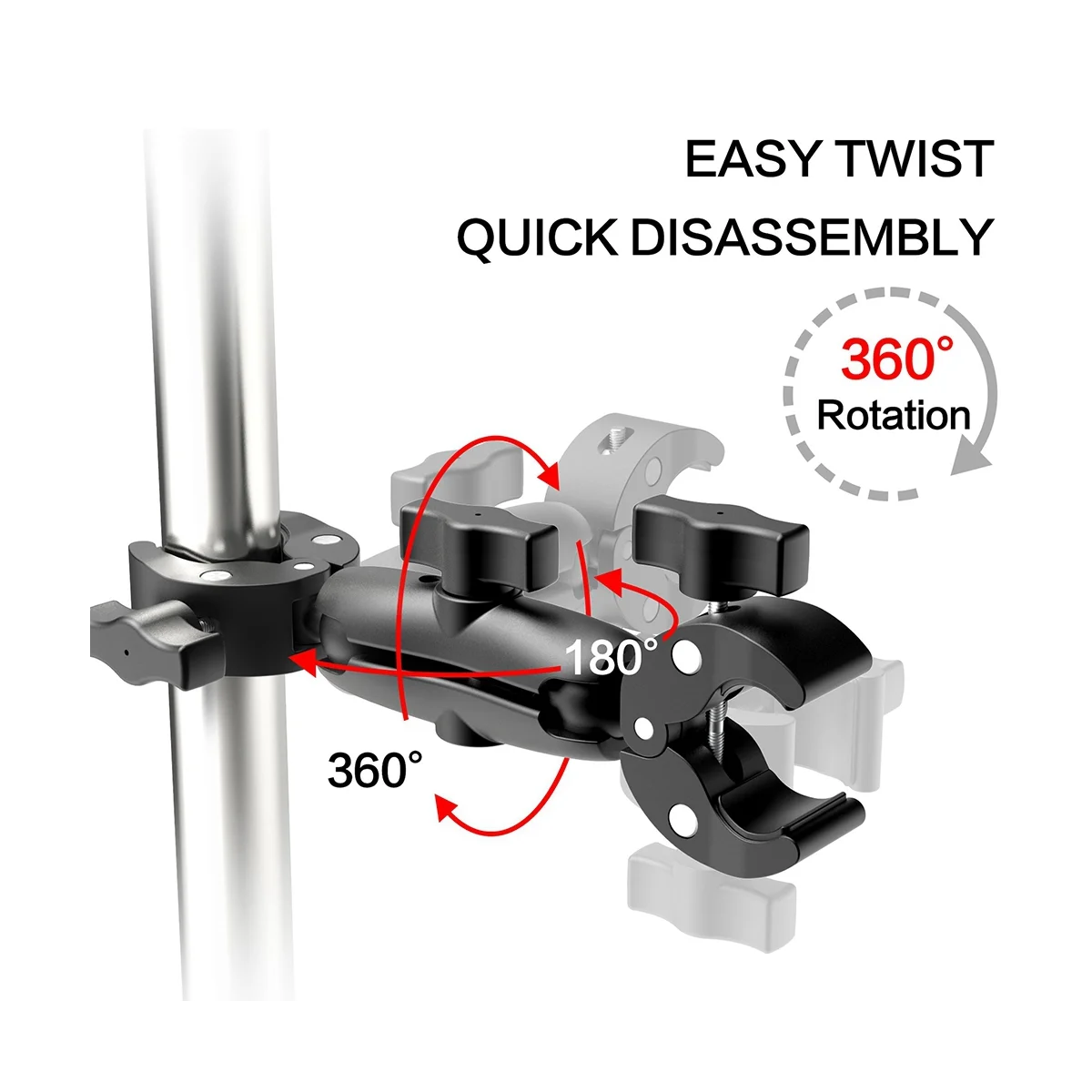 Riding Motorcycle Bicycle Sports Camera Accessories Multifunctional Double Head Bracket Suitable for